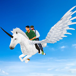 Cover Image of Descargar Flying Unicorn Taxi Driving: Horse Taxi Games 1.2 APK