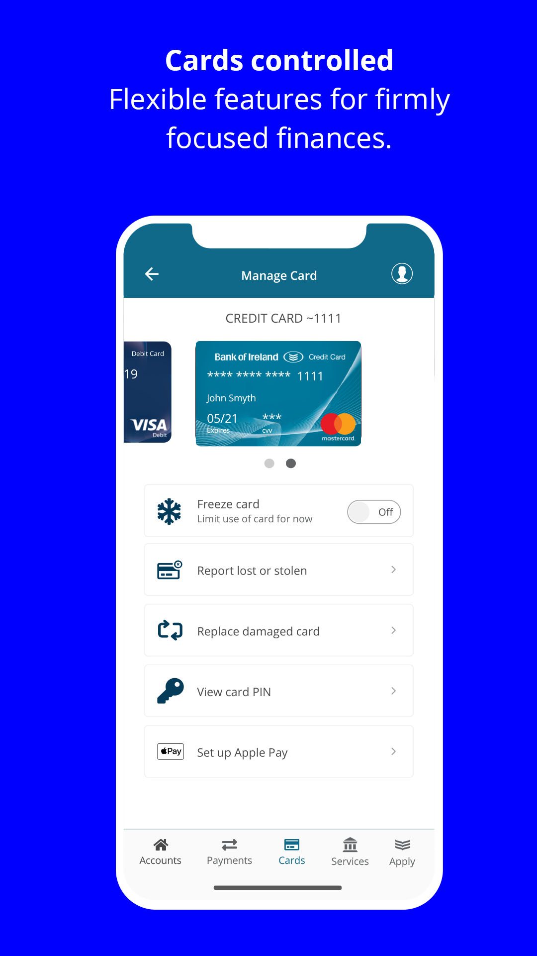 Android application Bank of Ireland Mobile Banking screenshort