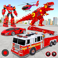 Пожарный робот трансформируется грузовик робо игры