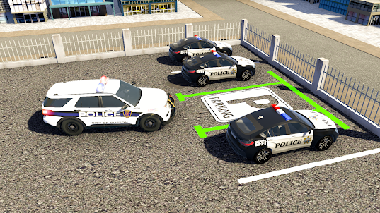 マルチプレイ警察の車の駐車場