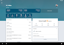 screenshot of Extra CU Mobile App
