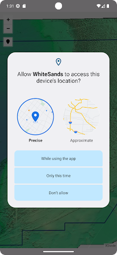 White Sands Offline Topo Map