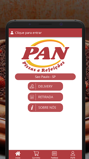 Android application Pan Pizzas e Refeições screenshort