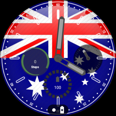 Android application Australia Flag Watchface screenshort