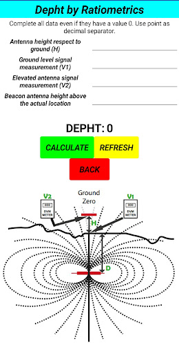 DEPTH CALCULATOR Screen 3