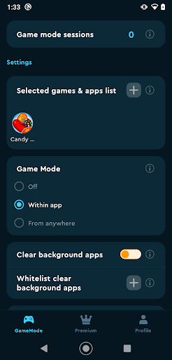 Android application GameBoosterX - Game Mode PRO screenshort