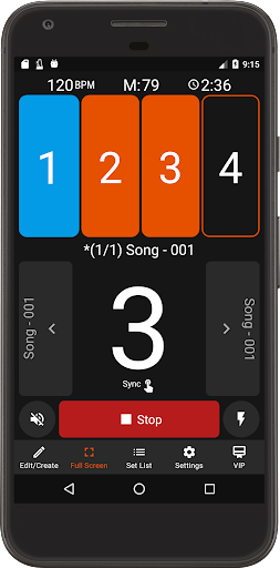 Stage Metronome with Setlist Screen 3