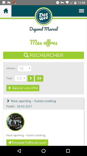 Retailer Admin (Commerçants Un Screen 2