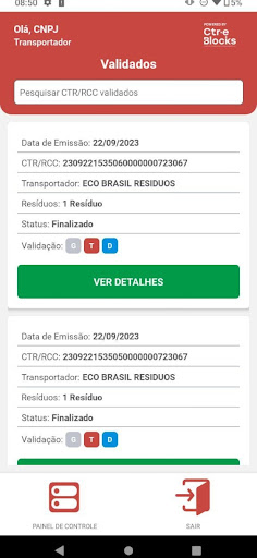 SIGOR RCC – Transportador Screen 2