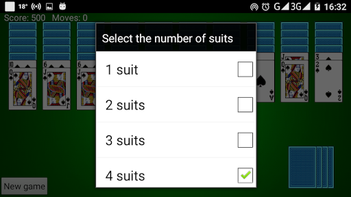Spider Solitaire Screen 2