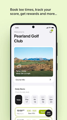 Android application Pearland Golf Club screenshort