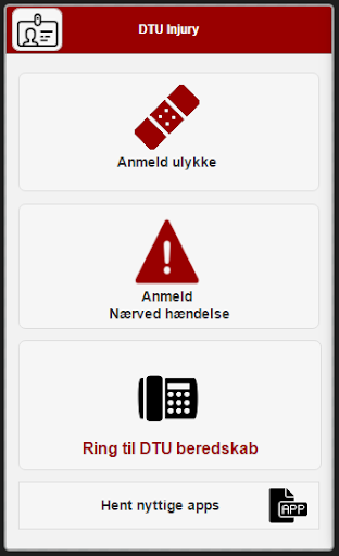 Android application DTU Injury screenshort