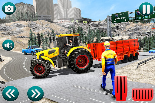 Android application US Farming Tractor Cargo Games screenshort