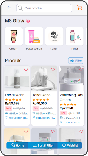 MSGlow Official Store Screen 2