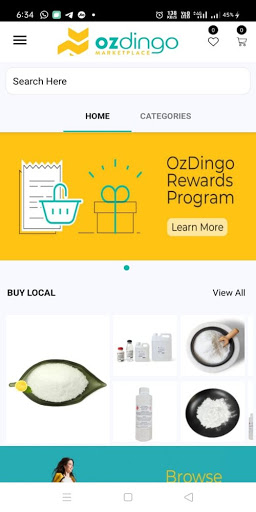Android application Ozdingo Shopping screenshort