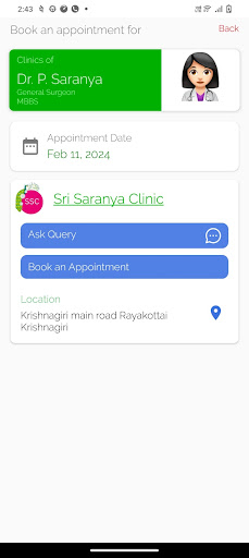 Sara Health Screen 2