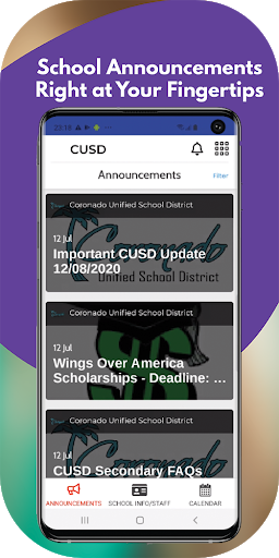 Android application Coronado Unified School Distri screenshort