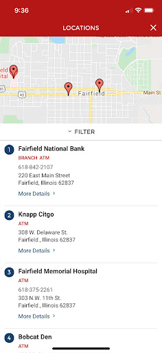 Fairfield National Bank Mobile Screen 2