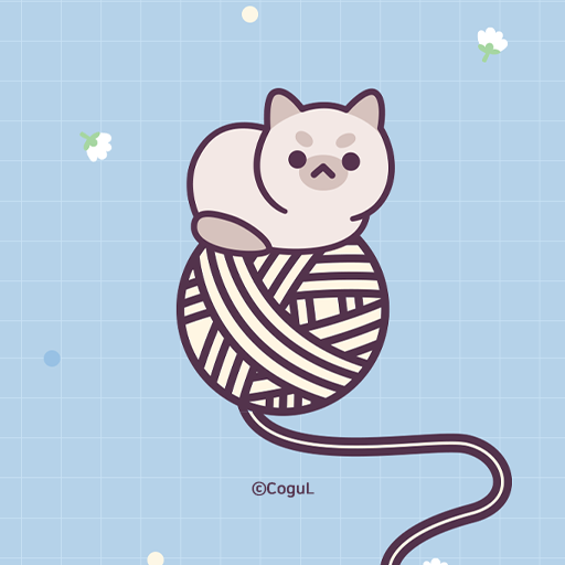 카카오톡 테마 - 샴 냥이 털실 logo