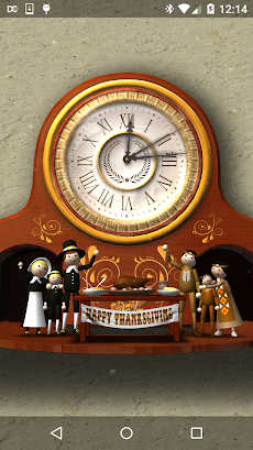 Thanksgiving Animated Clock 3Dのおすすめ画像1