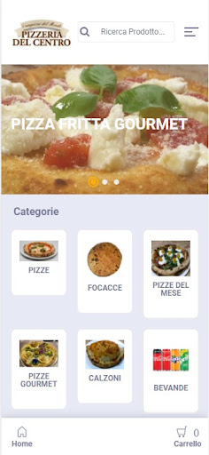 Android application Pizzeria del Centro screenshort