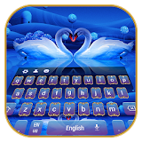 Swan Love blue Pure Lake Keyboard icon