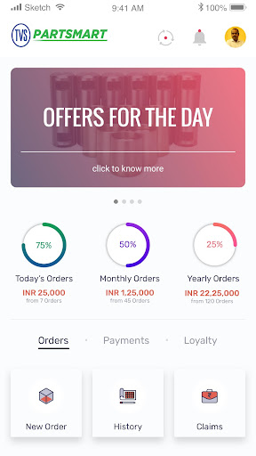 Android application PartSmart for Franchisee screenshort