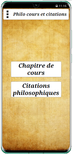Android application Philo cours et citations screenshort