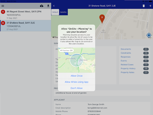 OnSite - Planning Screen 2