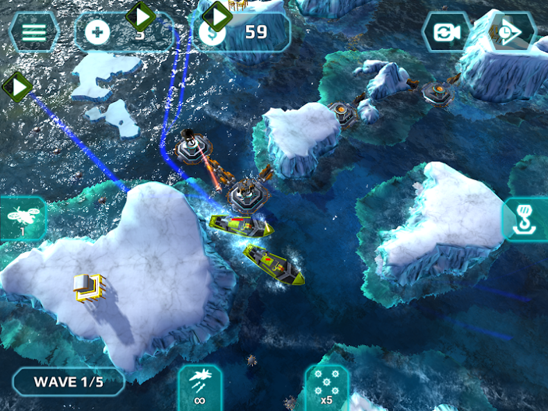 Naval Storm TD 0.9.3 APK + Мод (Unlimited money) за Android
