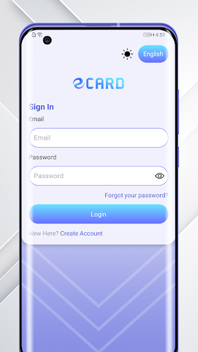 Android application eCard (Digital business ID) screenshort