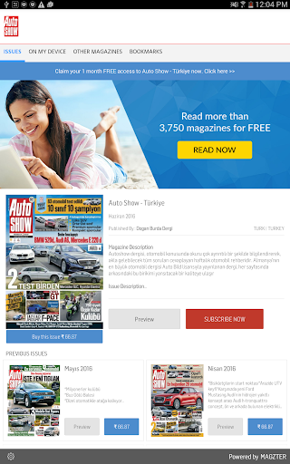 Android application Auto Show Dergisi screenshort