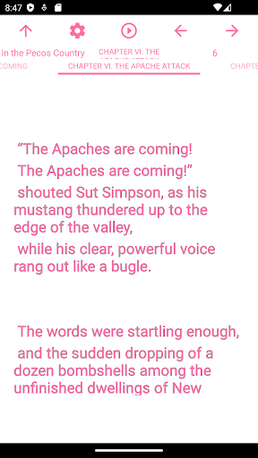 Android application Book: In the Pecos Country screenshort