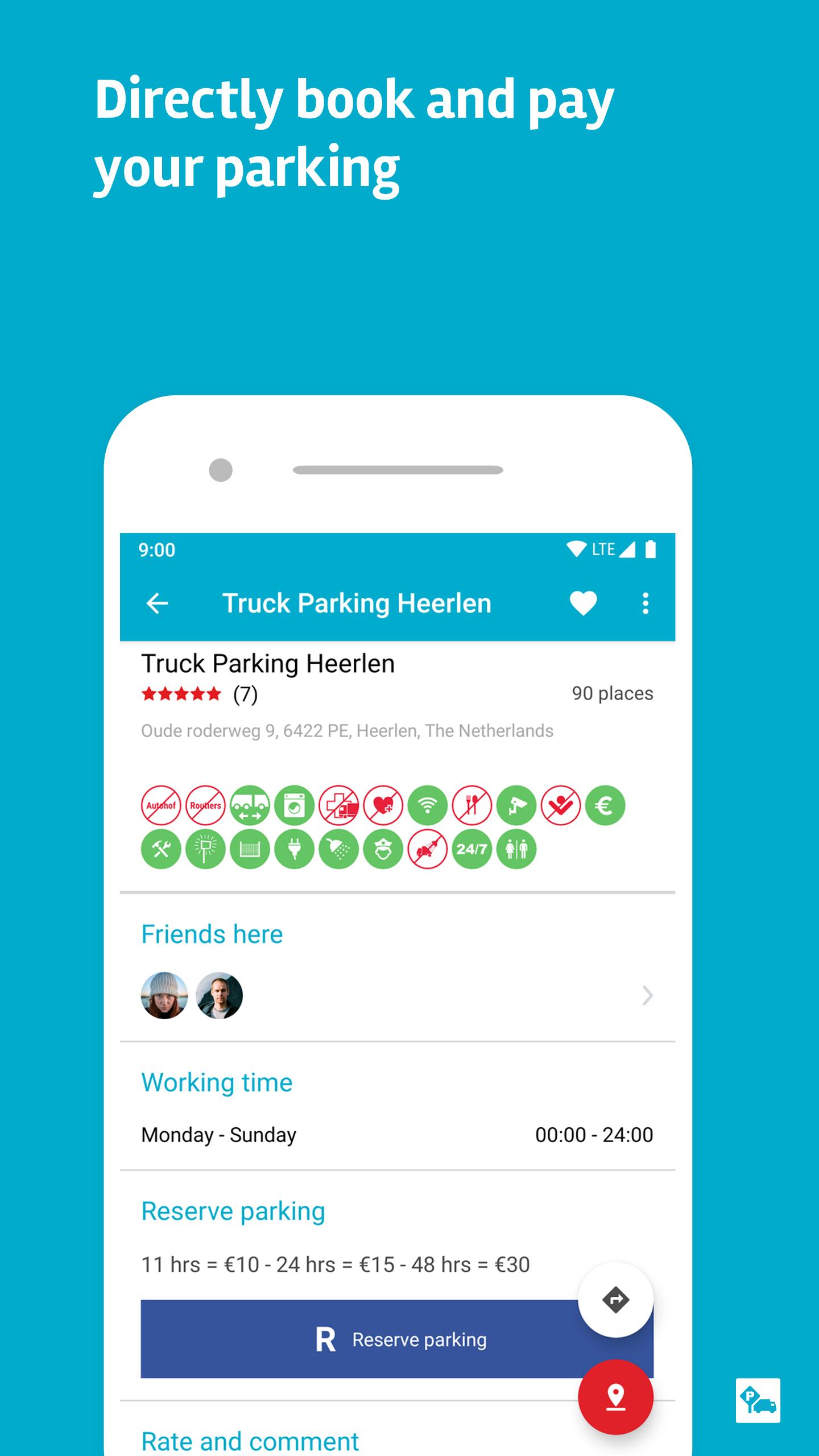 Android application Truck Parking Europe screenshort