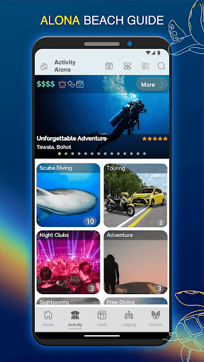 Android application Alona Beach Guide screenshort