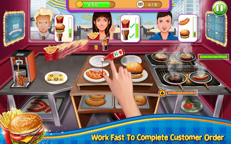 Burger Serving Cafe: Food Game  screenshots 11