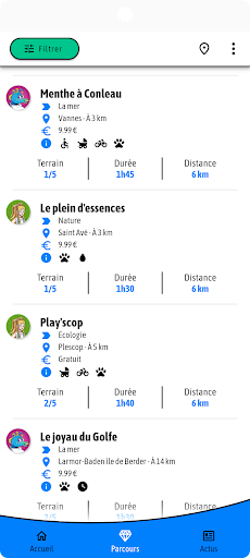 Android application Les Trésors du Morbihan screenshort