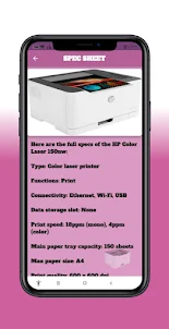 HP color Laser 150nw Guide