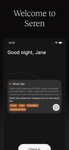 Android application Seren: AI Chat Journal screenshort