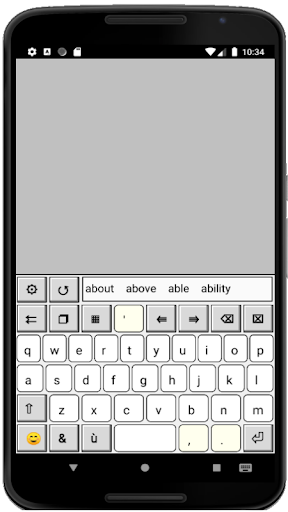 Android application Grid Custom Keyboard screenshort