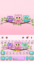 screenshot of Lovely Owls Keyboard Theme