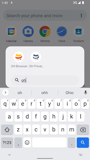 Android application OH App Search screenshort