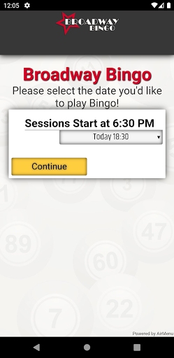 Android application Broadway Bingo screenshort