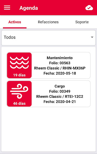 Rheem EX APP Screen 3