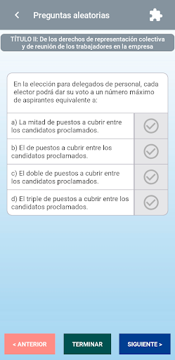 Tests Estatuto del Trabajador Screen 2