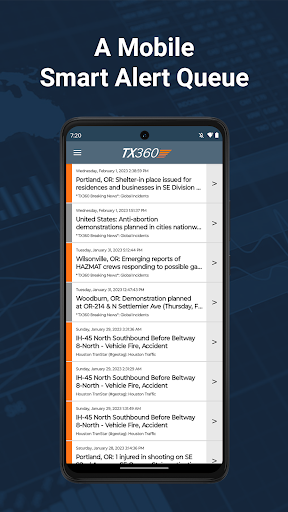 Android application TX360 Mobile screenshort