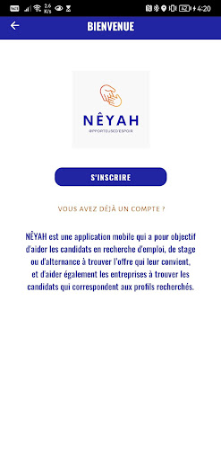 Android application NÊYAH screenshort