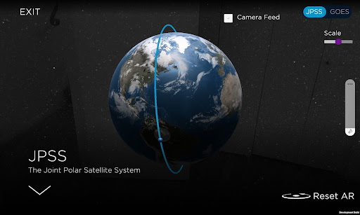 Screenshot of WeatherSats AR