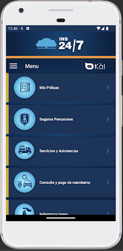 Android application INS 24/7 screenshort