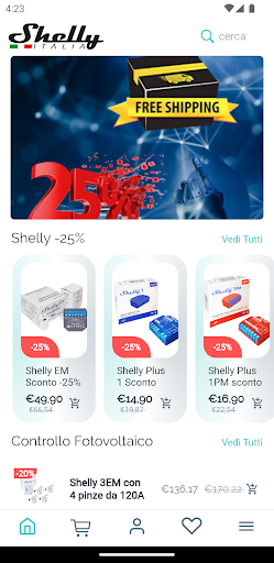 Android application Shelly Italia screenshort